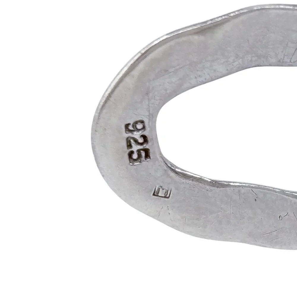 Vintage Sterling Silver 925 Hammered Double Shank Cuff Bracelet | 7.5